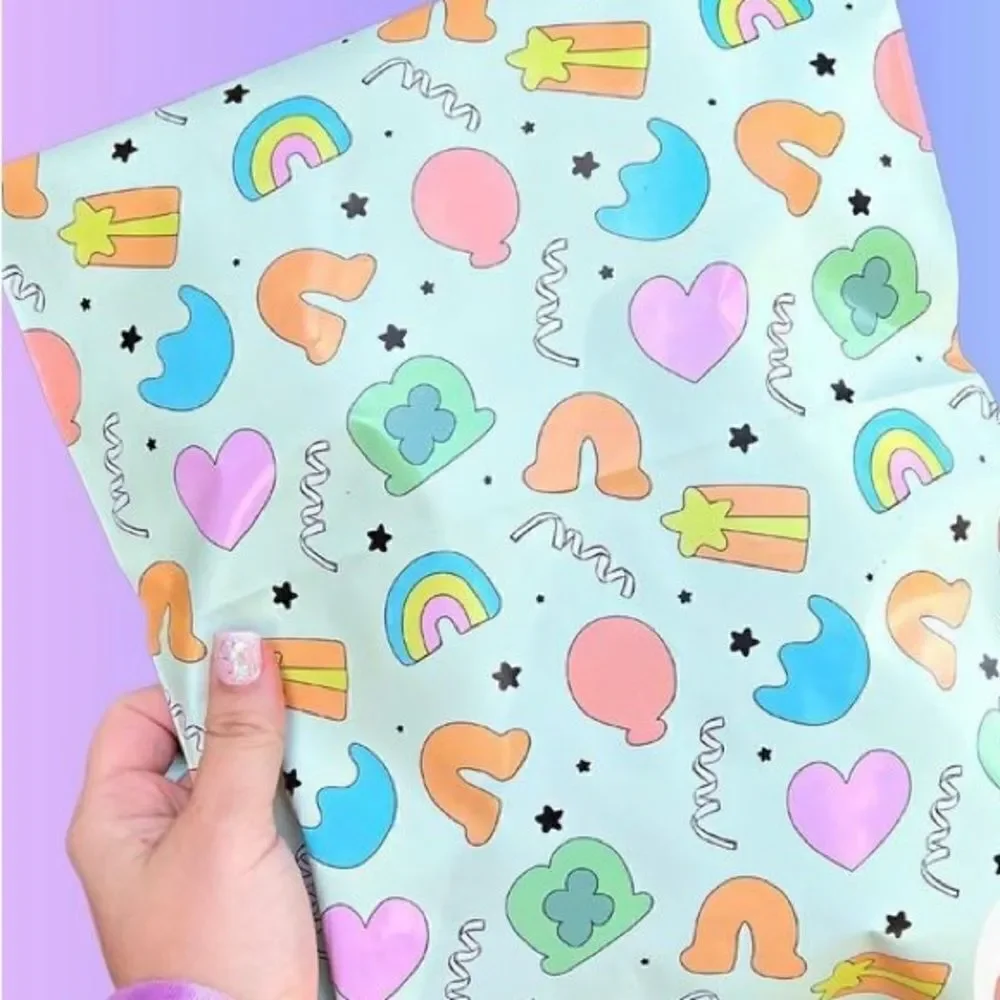 Poly mailers Tissue paper Insert cards stickers